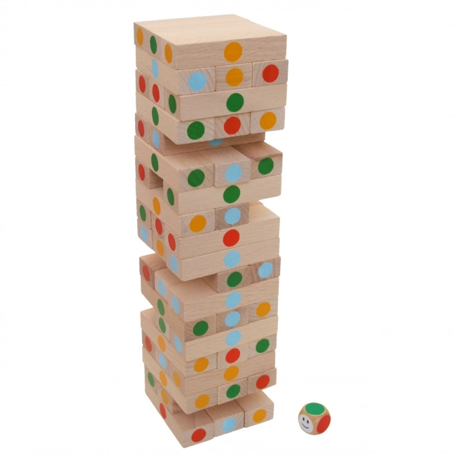 Jenga-tårn naturlig med prikker