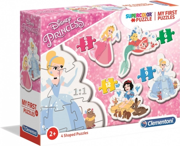 Mit første puslespil Disney-prinsesser 4-i-1 (3, 6, 9, 12 brikker) – Clementoni