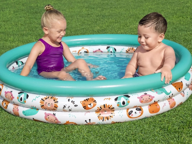 Bestway børneopblæselig pool Safari dyr