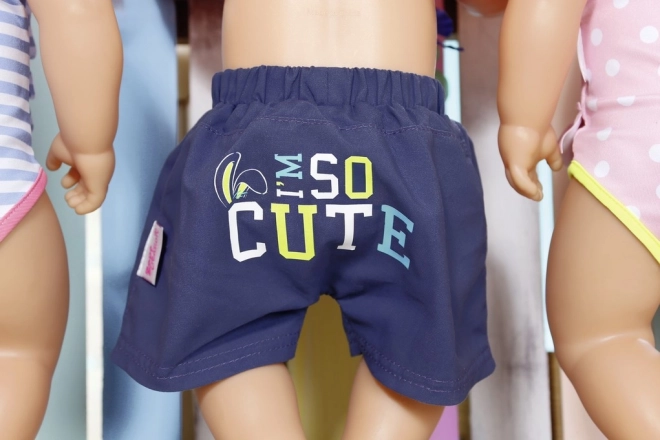 Baby born strand sommer shorts blå
