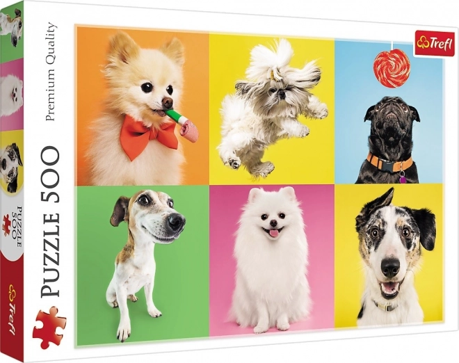 Puslespil Hundekollage 500 brikker - Trefl