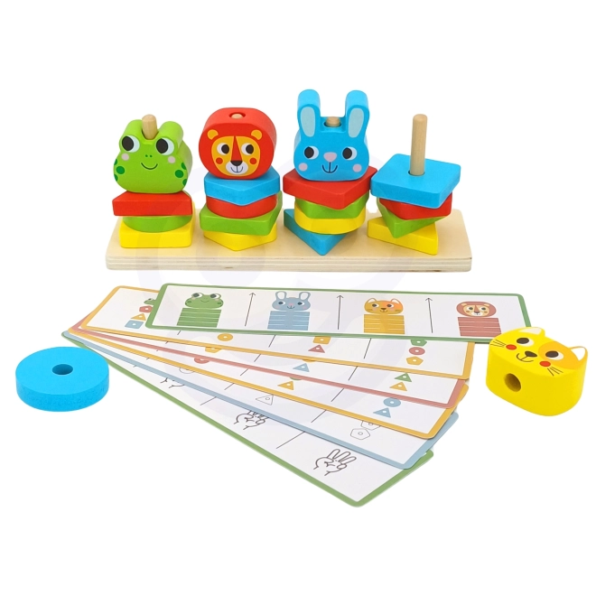 Montessori dyr puslespil pyramide 27 dele FSC