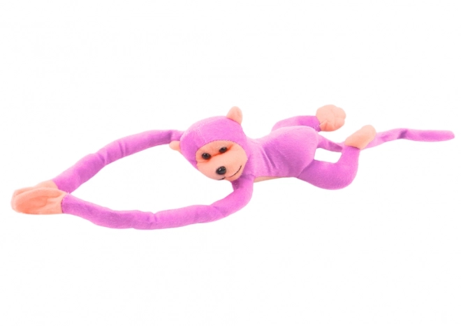 Plys maskot abe med lyd pink 60 cm