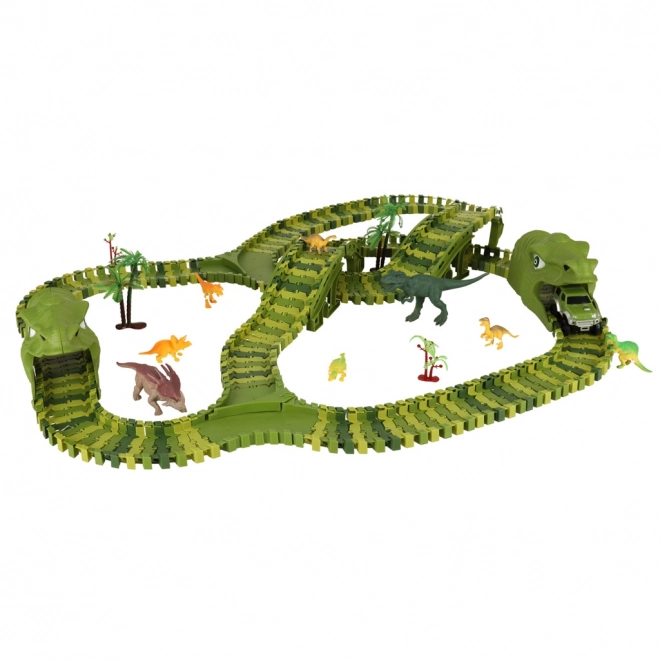 Dinosaur racerbane med biler 240 stykker