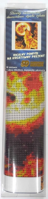 NORIMPEX Diamantmaleri Flammende Fuldmåne 30x40cm