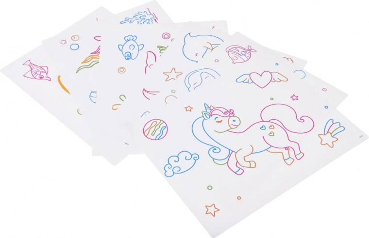 Genanvendelig tavle med skabeloner