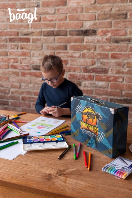 BAAGL Foldbar skolekuffert Dinosaurs World med beslag