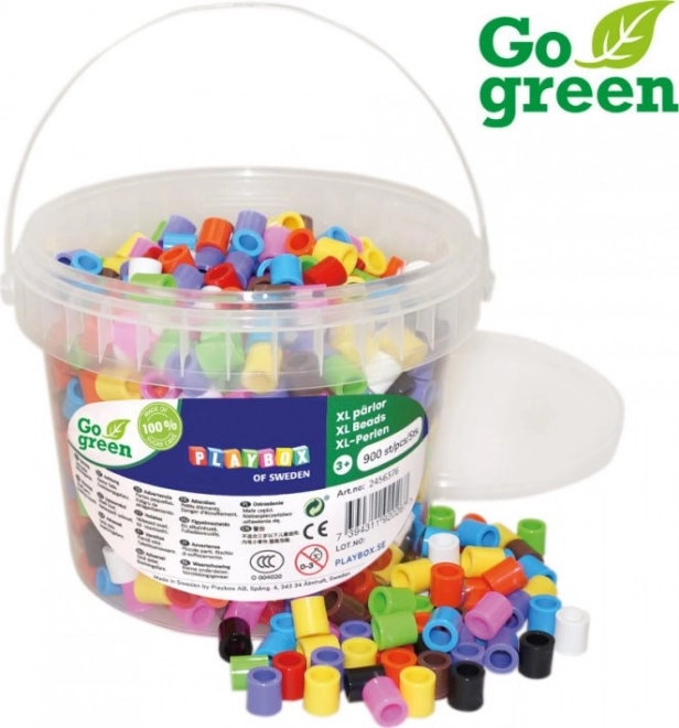 PLAYBOX Strygeperler Go Green i spand XL 900 stk.