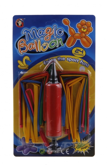 Model ballooner med pumpe 24 stk