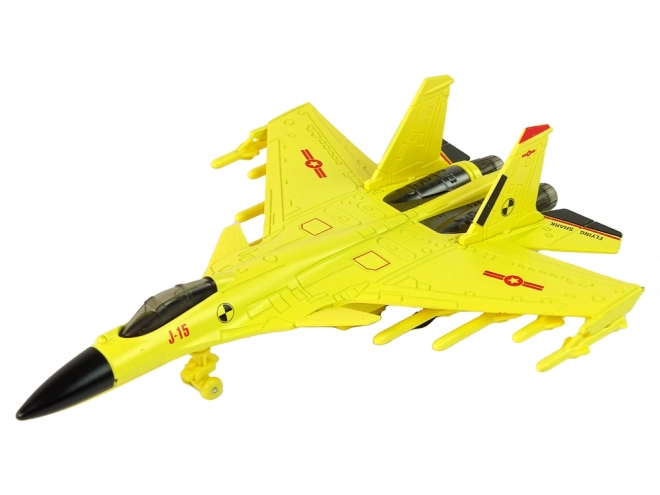 Jagerfly med friktionstræk 1:72 gul