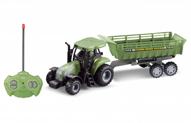 Traktor med anhænger RC fjernbetjening 37 cm