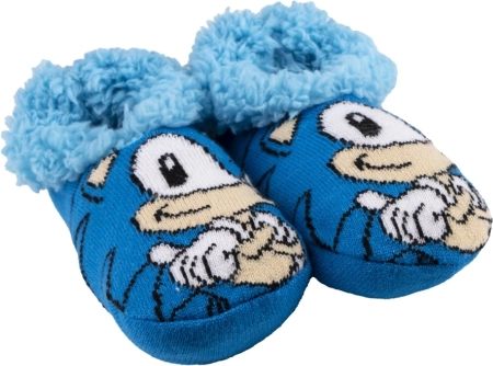Børne hjemmesko med pels SONIC, blå