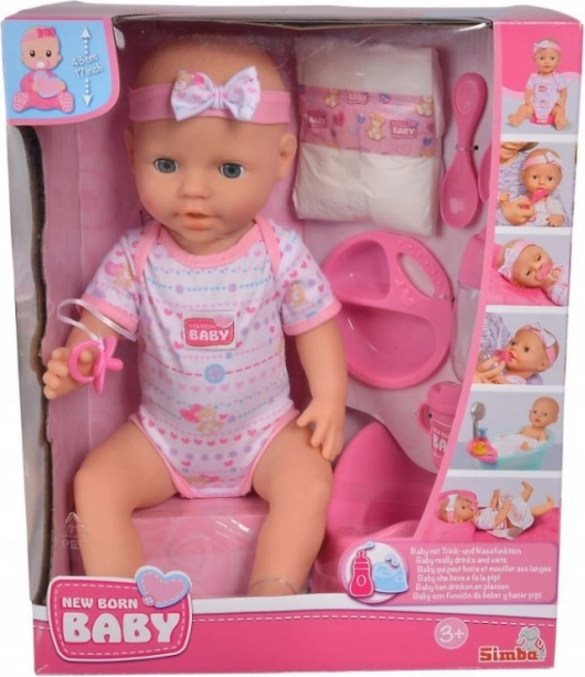 Funktionel dukke 43 cm Nyfødt baby