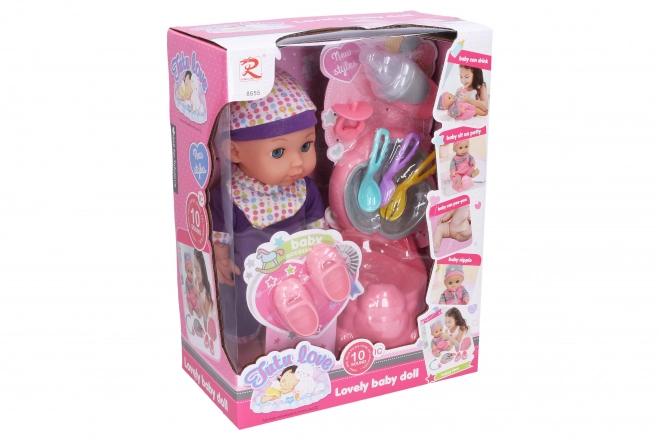 Baby tissende med lydeffekter 30 cm