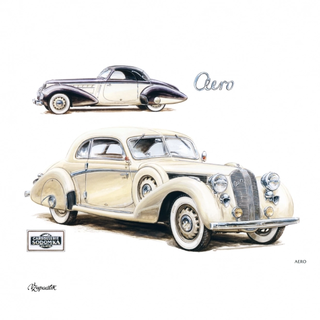 NOTIQUE Notes kalender Classic Cars – Václav Zapadlík, 2025, 30 x 30 cm