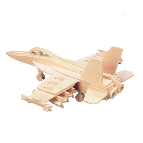 Woodcraft Træ 3D puslespil jagerfly