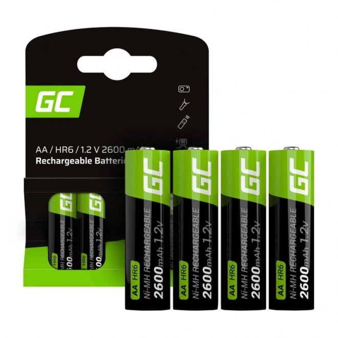 Genopladelige batterier Green Cell Sticks 4x AA R6 2600mAh