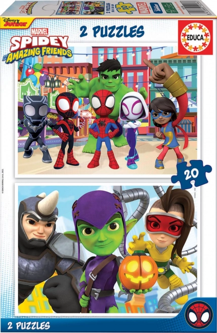 Educa Puslespil Spidey og hans fantastiske venner 2x20 brikker