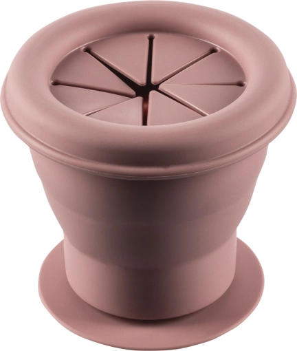 Silikoneskål til småkager med sugekop, Old Pink