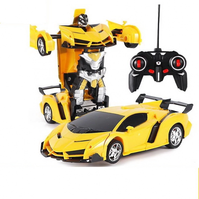 Auto Robot 2v1 Pilot R/C Lys Lys Drift Gul