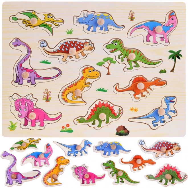 Træpuslespil dinosaurer