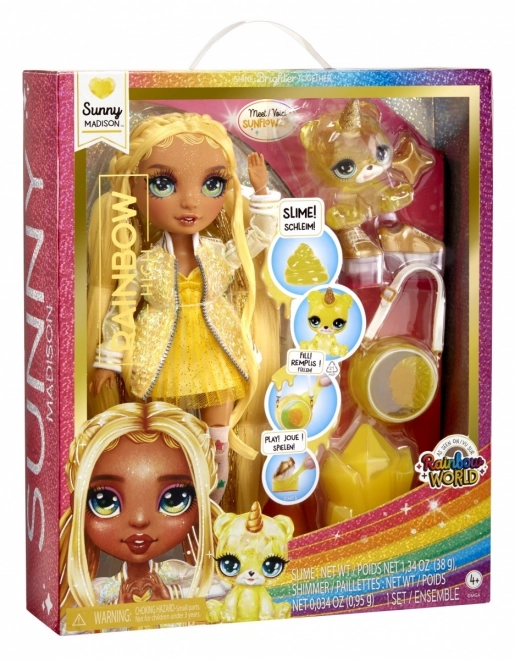 Rainbow High Fashion dukke med kæledyr - Sunny Madison