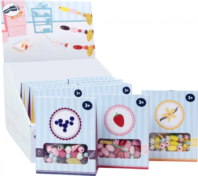 Small foot træperler Candy
