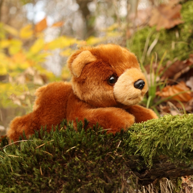 Brun liggende bamse 20 cm ØKO-VENLIG