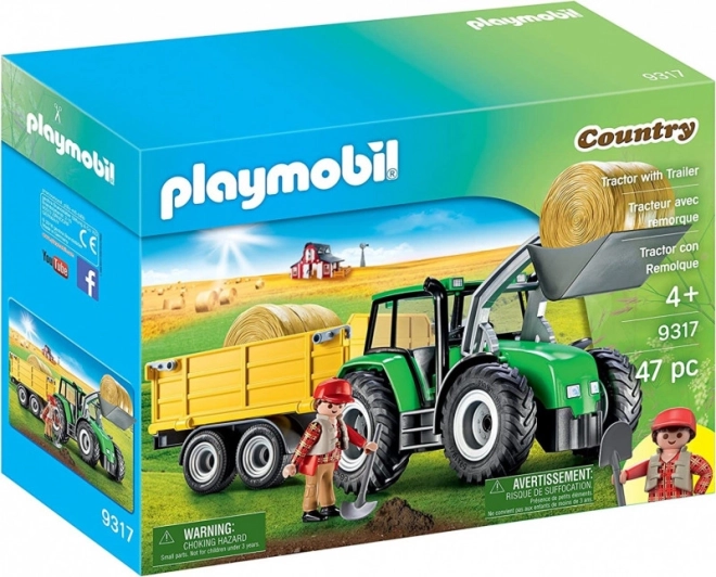 Sæt af figurer land 9317 Traktor med trailer