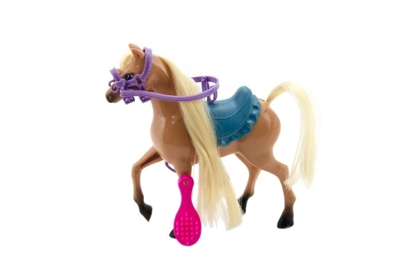 Tjekkisk hest med tilbehør 16 cm