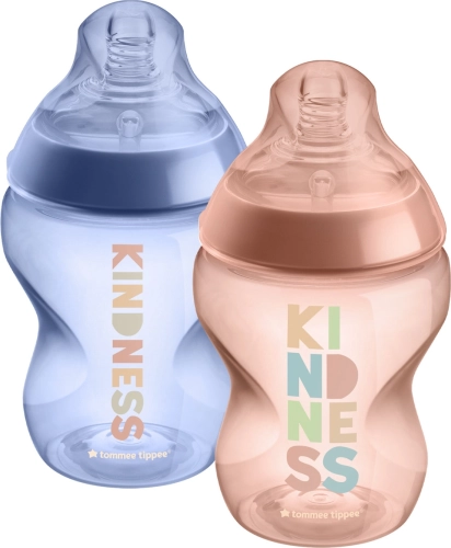 Sutteflaske, ANTI-KOLIK, 0+, 260 ml, kindness, 2 stk.
