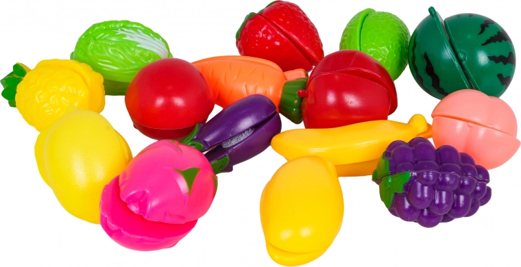 Indkøb og skæring af madvarer med velcro