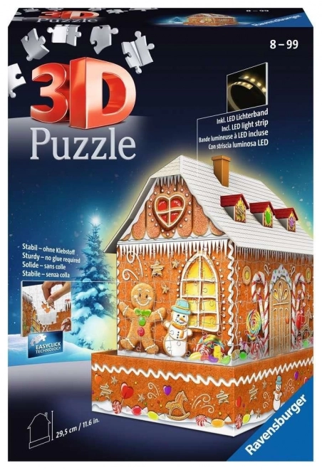 RAVENSBURGER Lysende 3D puslespil Nat Edition Honningkagehytten 216 stykker