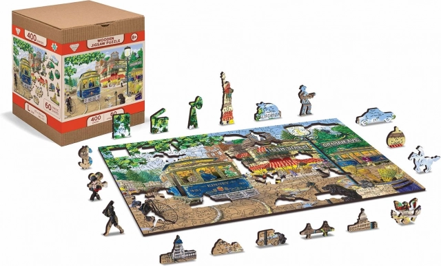 Træpuslespil WOODEN CITY Viktoriansk gade 2-i-1, 400 brikker