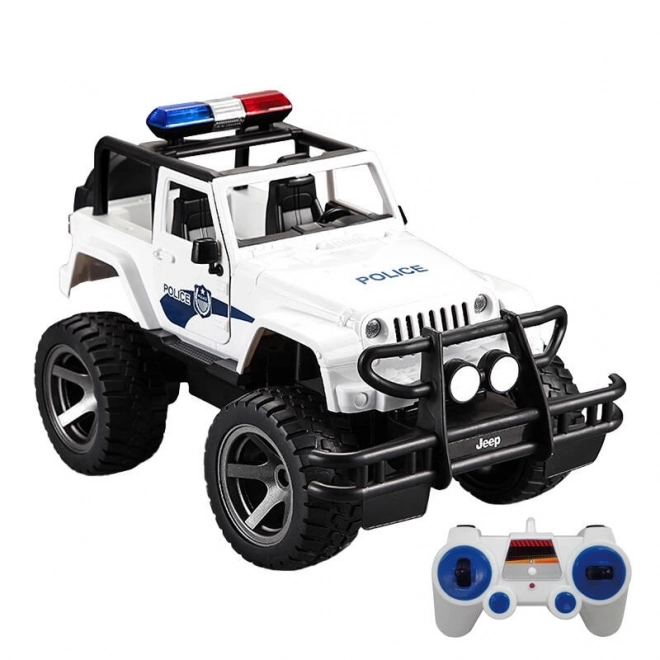 Fjernstyret bil 1:12 Double Eagle (hvid) Jeep (Politi) E550-003