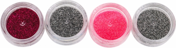 Glitter i forskellige farver