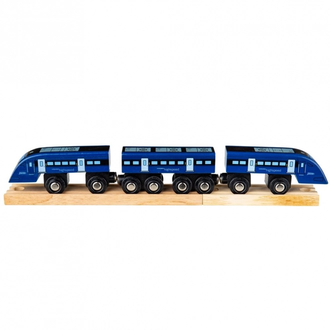 Hurtigtog træ blå Bigjigs Rail