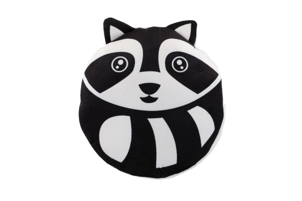 Plys pude 35x30cm sort/hvid i pose 0+