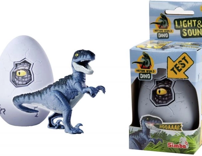 Lysende dinosaurfigur i æg