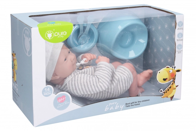 Babydukke med natpotte 35cm