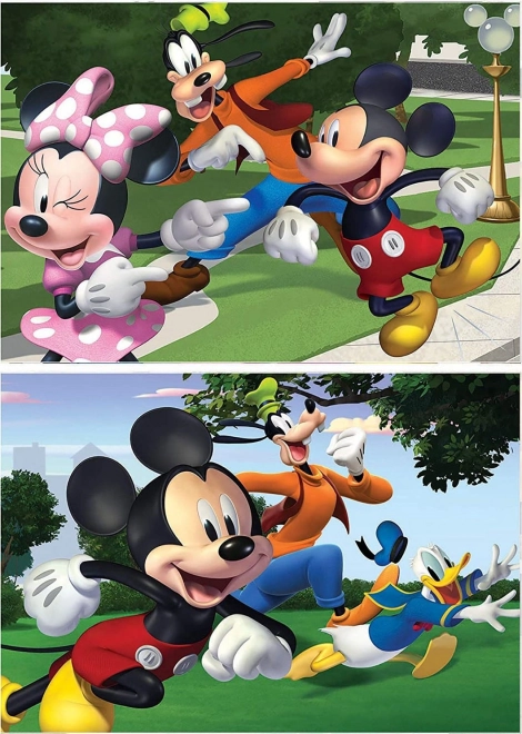 Puslespil Mickey og venner 2x48 brikker