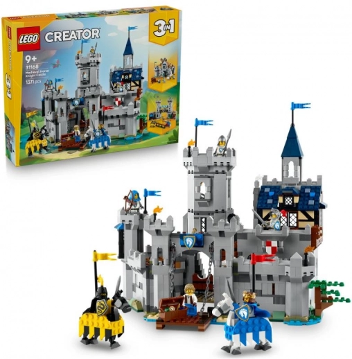 Lego Creator 3 i 1 middelalderligt slot og riddere på heste