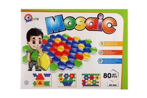 Mozaikhat 4 cm for de mindste glat 80 stk i kassen 45x34x4 cm 12m+
