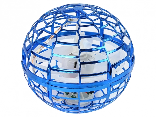Flyvende roterende blå kugle Flynova LED 10 cm