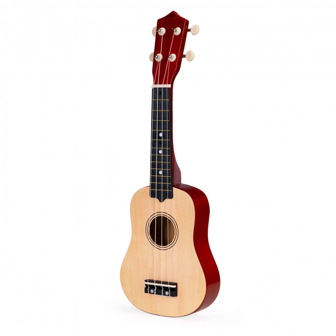 Børne træukulele med 4 nylonstrenge, brune ECOTOYS