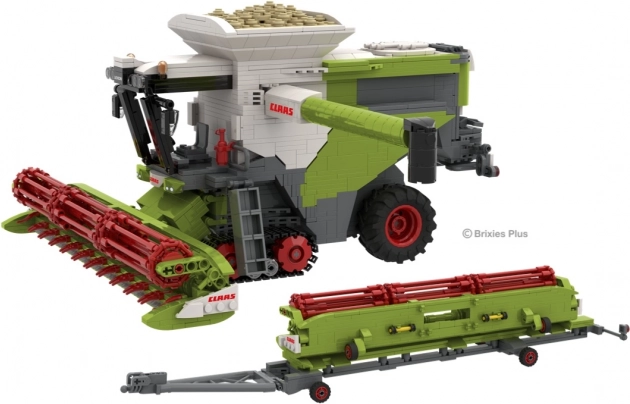 Byggesæt Brixies Plus Claas Lexion 8900 Terra Trac med trailer