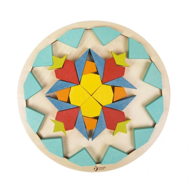 Montessori puslespil mandala - mønstre, former og farver