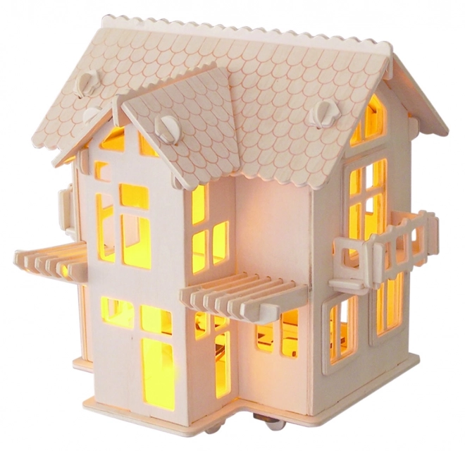 Træ 3D-puslespil Europæisk villa