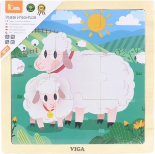 VIGA træpuslespil får – 9 brikker