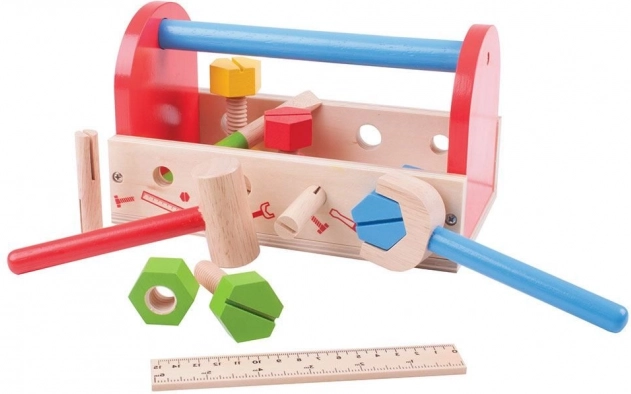 Bigjigs Toys mit værktøj i transportkasse